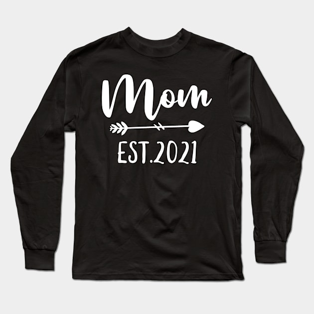 New mother mom est 2021 Long Sleeve T-Shirt by Moe99